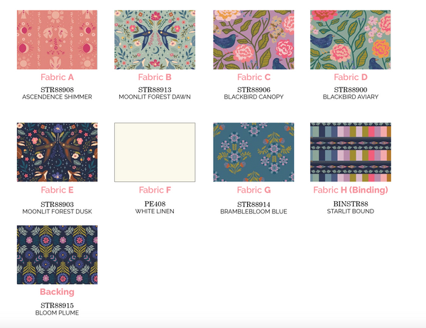 Art Gallery Fabric Endless Journey Quilt Kit- Bed Size (90" x 90")