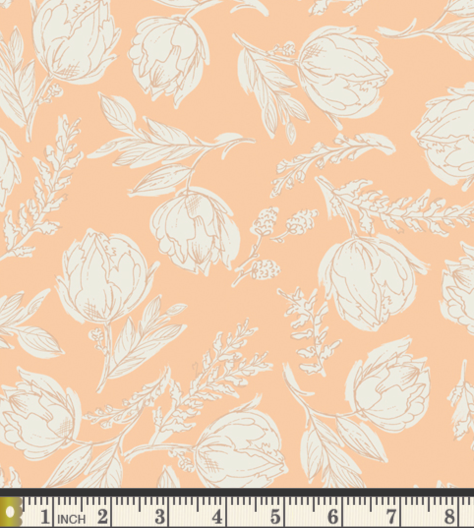 100% Cotton Fabric by the 1/2 Metre - Art Gallery Fabrics Nectarine Fusion Cotton Fabric