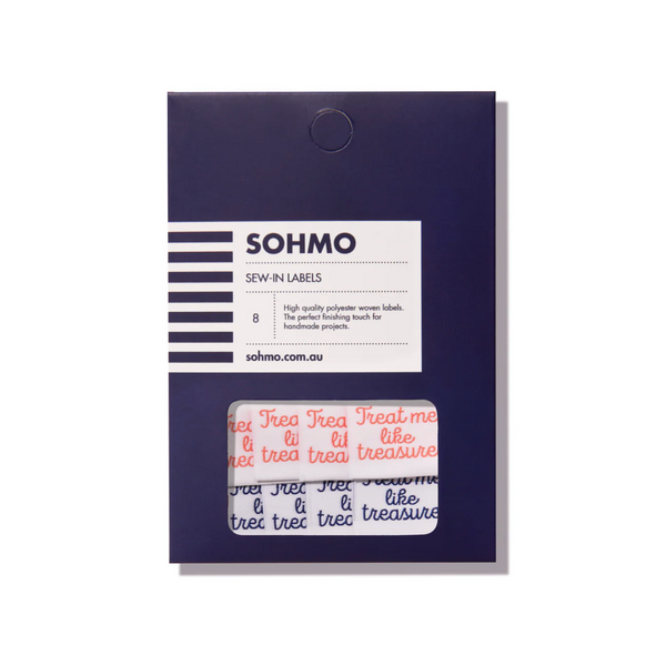Sohmo Sew In Labels - Treat Me Like Treasure