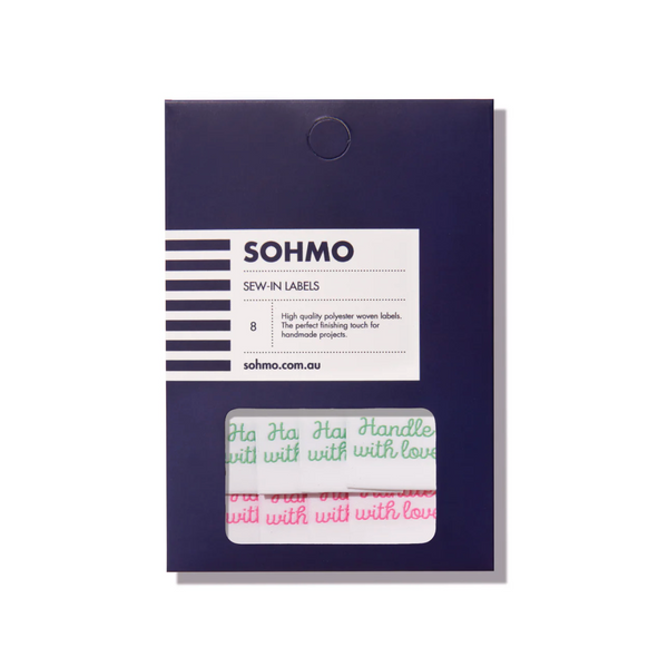 Sohmo Sew In Labels - Handle with Love