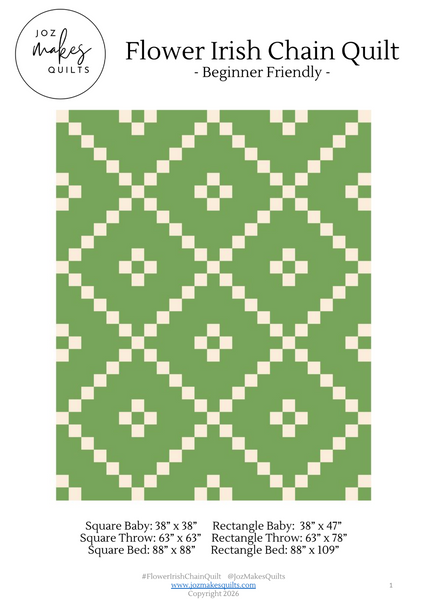 Flowers Irish Chain by Joz Makes Quilts - Rectangle Throw
