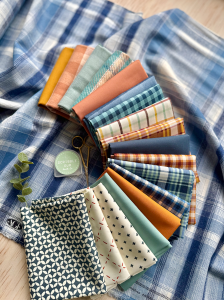 Grandad's Pyjamas - Curated 18 Fat Quarter Fabric Bundle