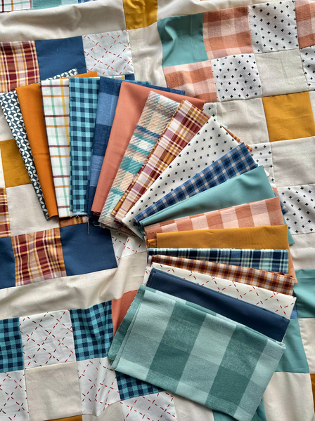 Grandad's Pyjamas - Curated 18 Fat Quarter Fabric Bundle