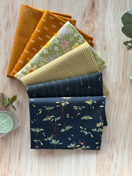100% Cotton Quilting Fabric 6 Fat Quarter Bundle - Corinna