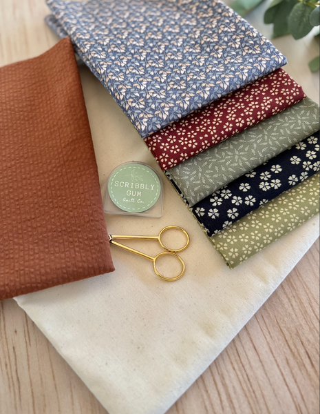 100% Cotton Fabric Quilt Kit - Scrappy Flower Double Irish Chain - Large Throw Size
