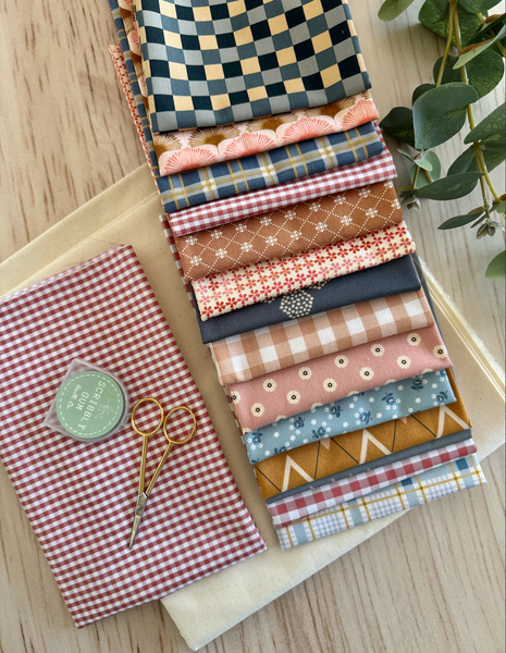 100% Cotton Fabric Quilt Kit - Scrappy Flower Double Irish Chain - Large Throw Size