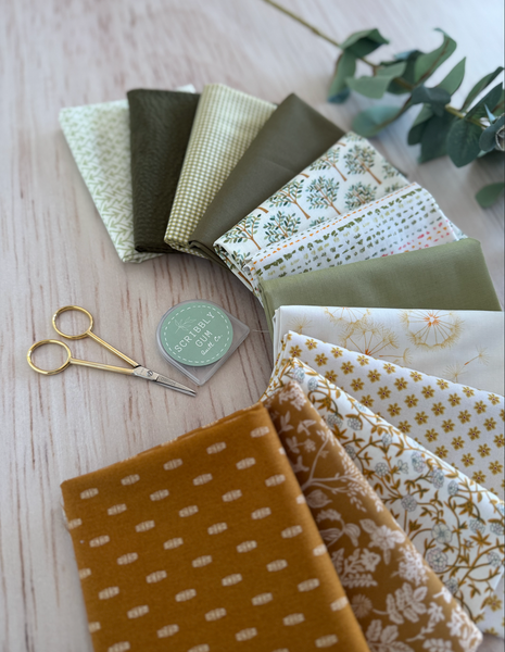 100% Cotton Quilting Fabric 12 Fat Quarter Bundle - Cotter River
