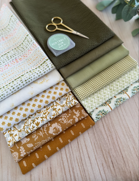 100% Cotton Quilting Fabric 12 Fat Quarter Bundle - Cotter River