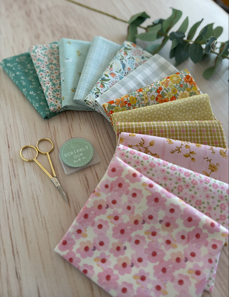 100% Cotton Quilting Fabric 12 Fat Quarter Bundle - Royalla