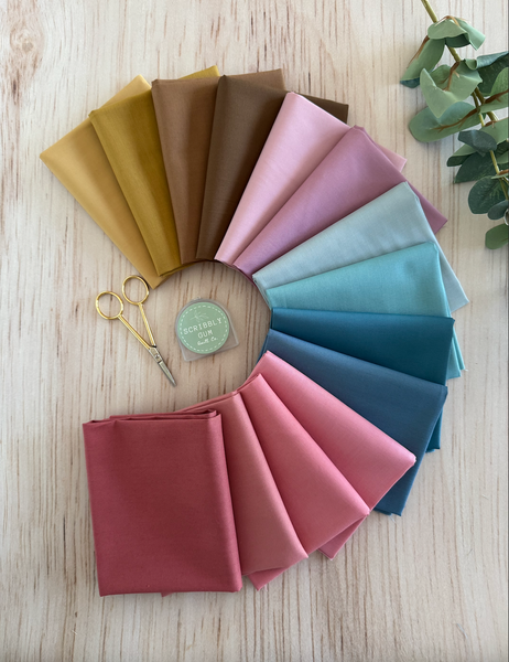 100% Cotton Quilting Fabric 14 Fat Quarter Bundle - Arkaroola