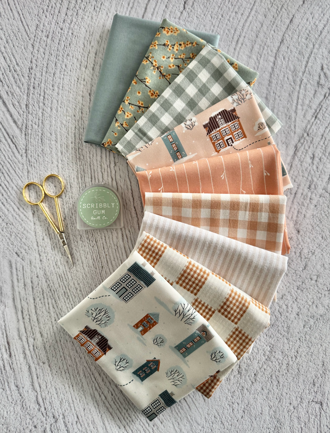 Winter’s Blush - Curated 9 Fat Quarter Bundle