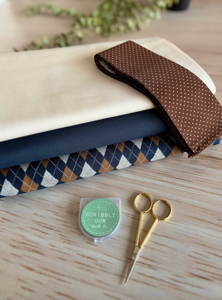 Double Irish Chain Quilt Kit with Backing - Large Throw Size