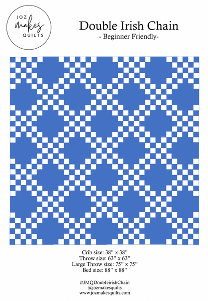 Double Irish Chain Quilt Kit with Backing - Large Throw Size