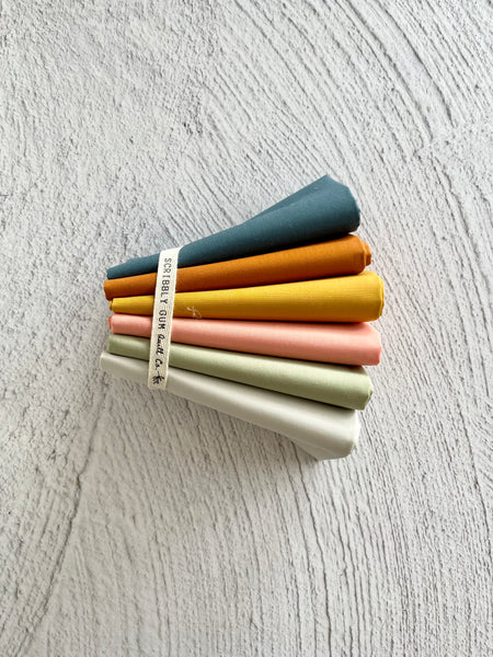 Curated fat quarter bundle 'Just the Bundle Please’ -  6 Fat Quarters of Art Gallery Fabrics Solids