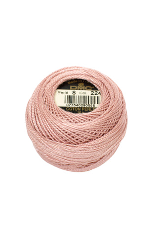 DMC Perle 8 thread- 224 Very Light Shell Pink