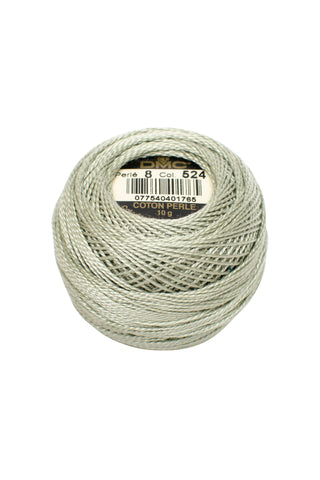 DMC Perle 8 thread- 524 Very Light Fern Green