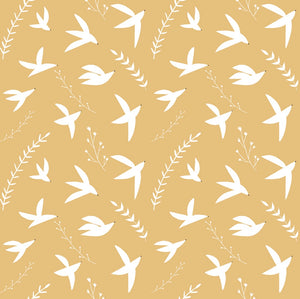 Pond Life by Indico Designs - Birds in Flight Dijon (sold in 25cm (10”) increments)
