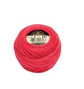 DMC Perle 8 thread- 891 Dark Carnation
