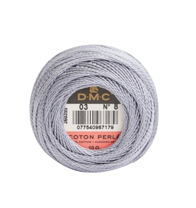 DMC Perle 8 thread- 03 Medium Tin
