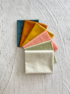 Curated fat quarter bundle 'Just the Bundle Please’ -  6 Fat Quarters of Art Gallery Fabrics Solids