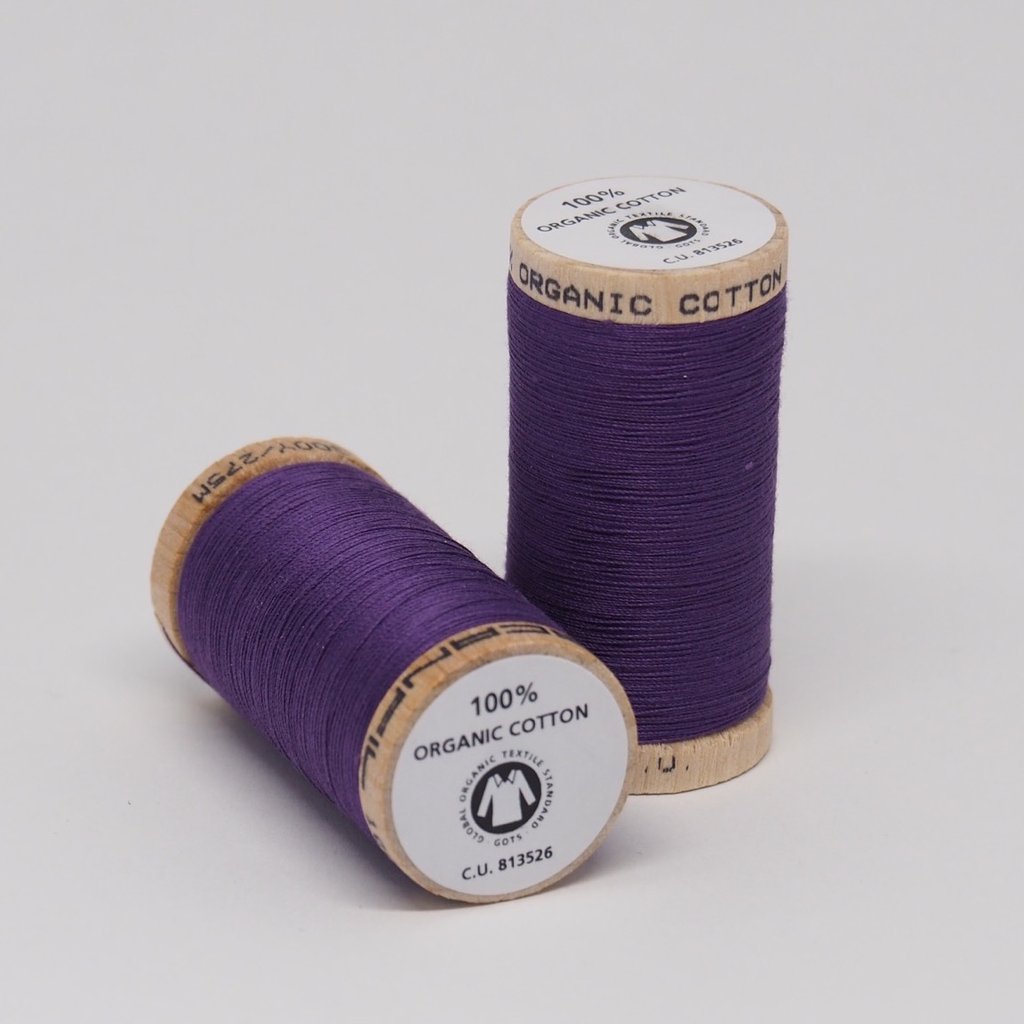 Cotton thread - (Grape) 300 yards / 275 metres (wooden spool)