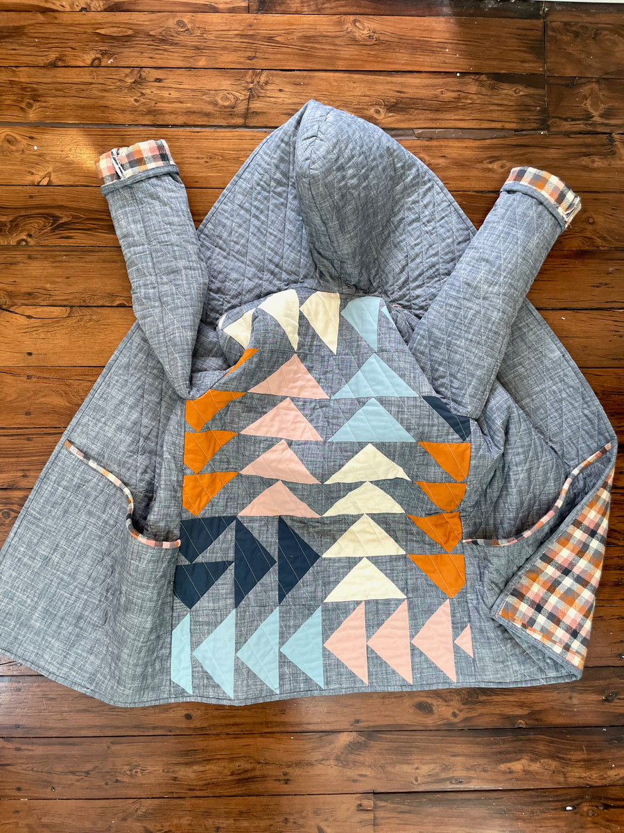 Quilt Coat Kit Nutmeg Denim Scribbly Gum Quilt Co