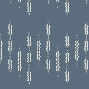 Nightfall by Art Gallery Fabrics- Aura Fletchings Blue (sold in 25cm  (10") increments)