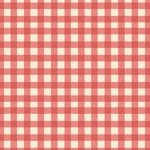 Small Plaid of my Dreams by Maureen Cracknell for Art Gallery Fabrics - Coral