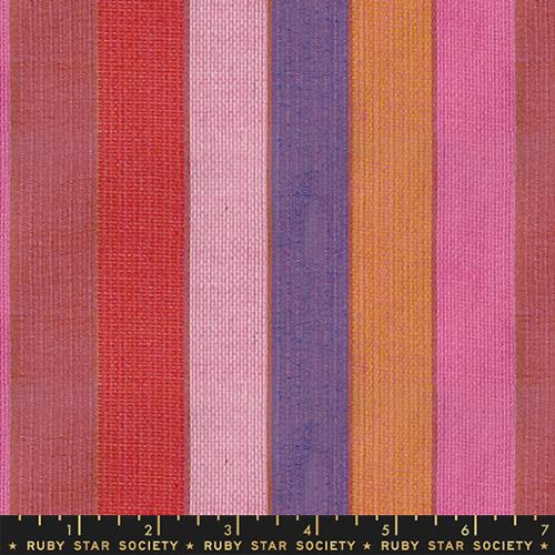 Warp and Weft Honey by Ruby Star Society - Rainbow Stripes (sold in 25cm  (10") increments)