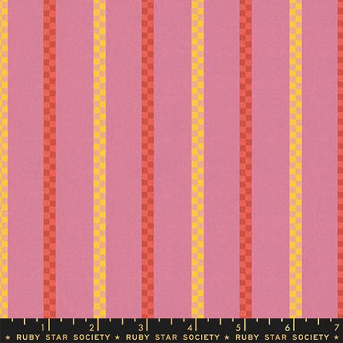 Warp and Weft Honey by Ruby Star Society - Matinee Woven Stripe Daisy (sold in 25cm  (10") increments)
