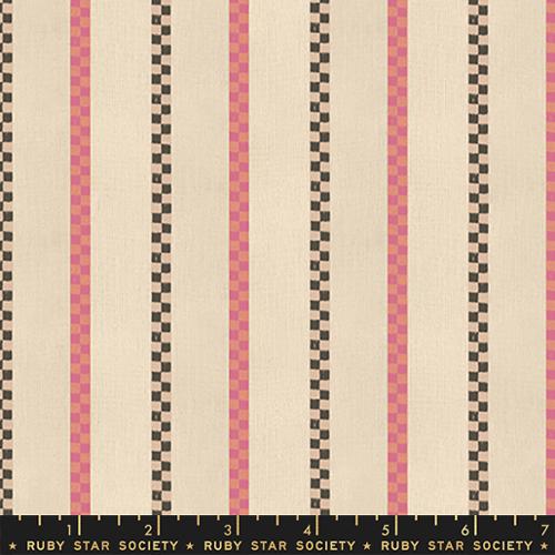 Warp and Weft Honey by Ruby Star Society - Matinee Woven Stripe Natural (sold in 25cm  (10") increments)