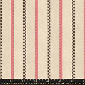 Warp and Weft Honey by Ruby Star Society - Matinee Woven Stripe Natural (sold in 25cm  (10") increments)
