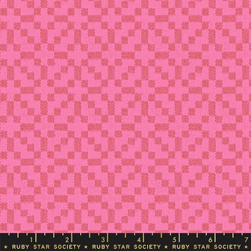 Warp and Weft Honey by Ruby Star Society - Holiday Woven Jacquard Pink (sold in 25cm  (10") increments)