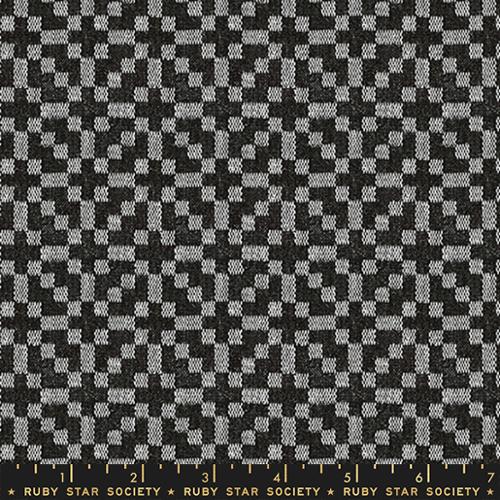 Warp and Weft Honey by Ruby Star Society - Holiday Woven Jacquard Black (sold in 25cm  (10") increments)