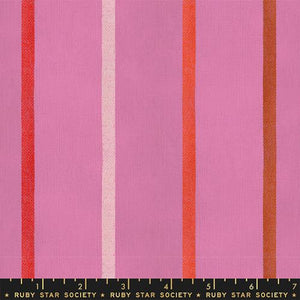 Warp and Weft Honey by Ruby Star Society - Carousel Woven Stripe Daisy (sold in 25cm  (10") increments)