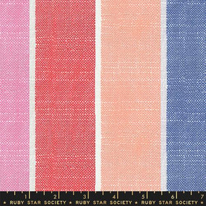 Warp and Weft Honey by Ruby Star Society - Chore Coat Stripe Woven Sunset (sold in 25cm  (10") increments)