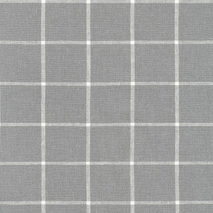Robert Kaufman Essex Yarn Dyed Classic Wovens- Steel (sold in 25cm (10") increments)