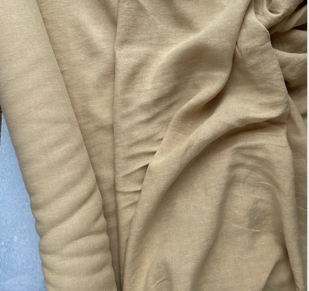 100% Linen Light Weight - Butter (sold in 50cm (20") increments)