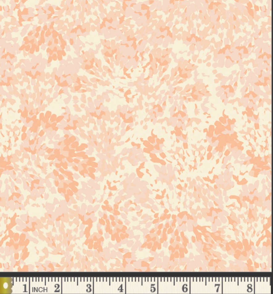 Nectarine Fusion by Art Gallery Fabrics - Everbloomin (sold in 25cm  (10") increments)