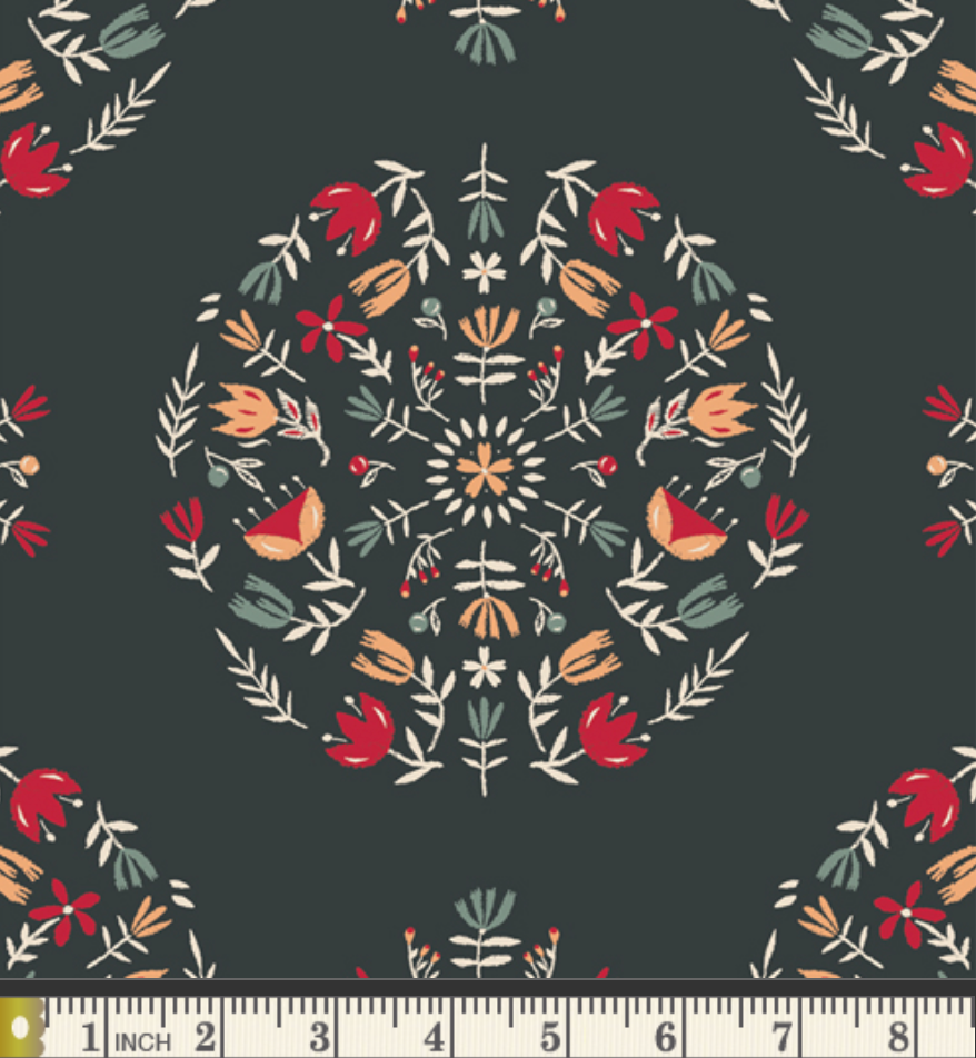 SALE Season & Spice by Art Gallery Fabrics - Meadow Mandala (sold in 25cm  (10") increments)