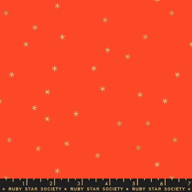 Ruby Star Society Basics - Spark - Metallic Roadster Red (sold in 25cm (10") increments)