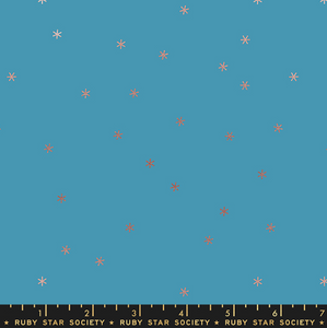 Star Society Basics - Spark - Metallic Vintage Blue (sold in 25cm (10") increments)