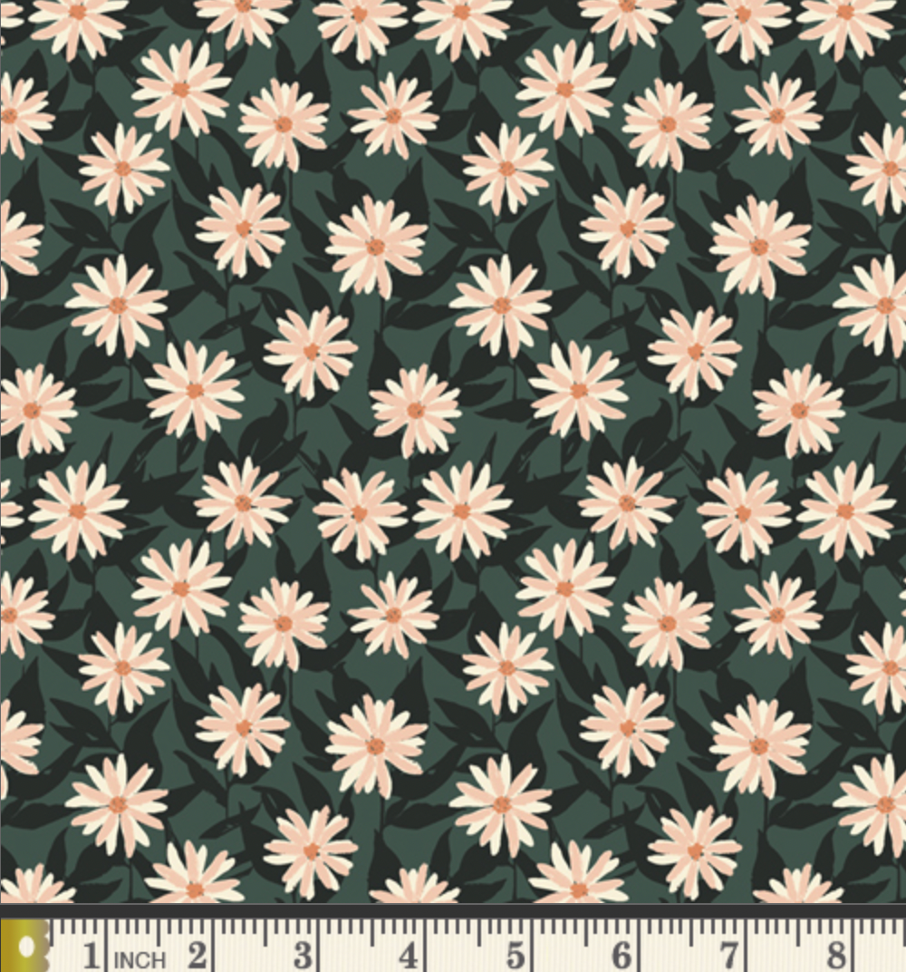 Her & History by Art Galley Fabrics- Lila's Pressed Flowers (sold in 25cm  (10") increments)