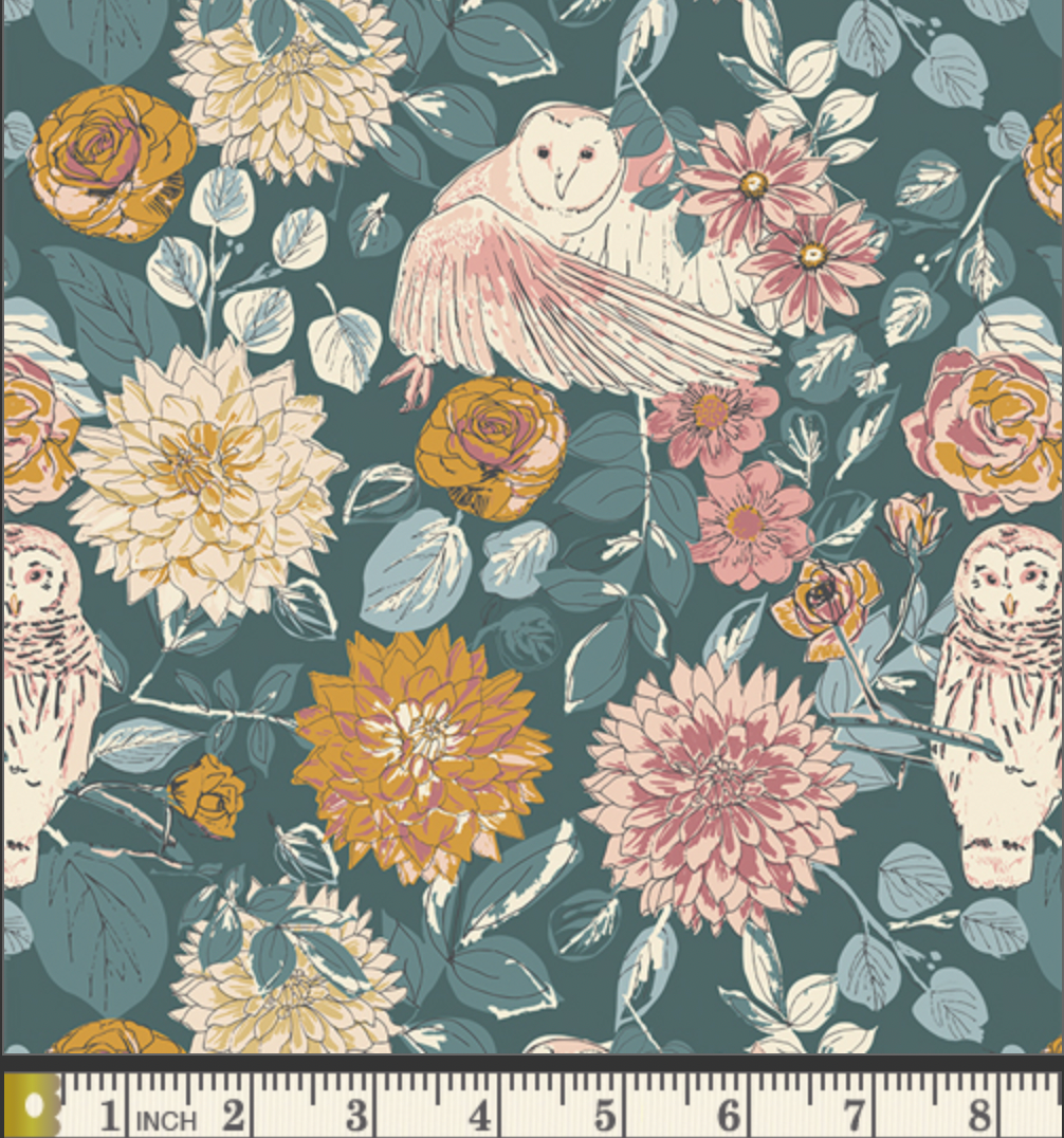 Willow by Sharon Holland for Art Gallery Fabrics - Owl Things Floral (sold in 25cm  (10") increments)