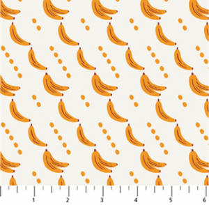SALE More Pie? by  Figo Fabrics - Bananas White x 4 metres