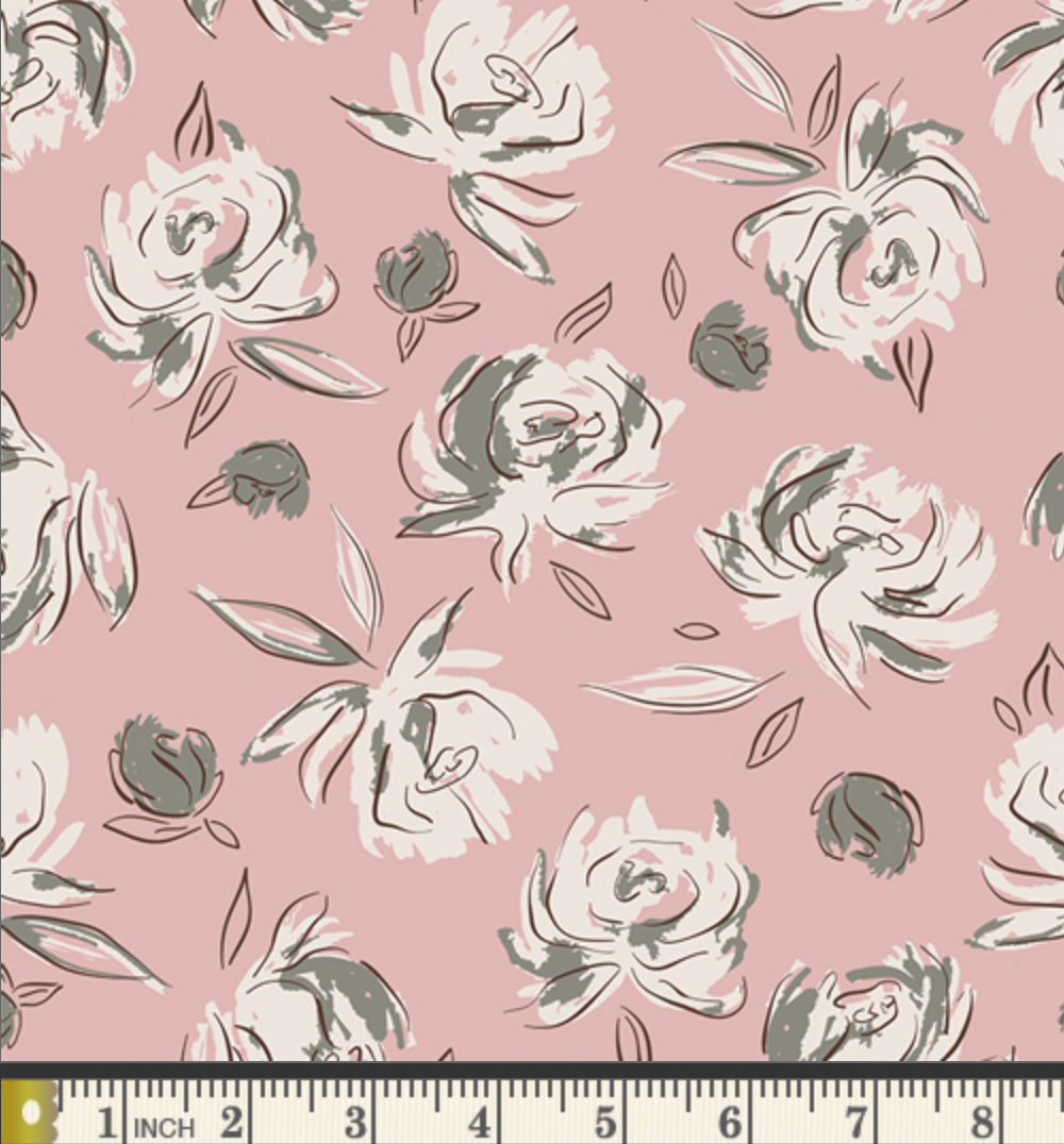 All is Well by Art Gallery Fabrics - Bed of Rose Mauve (sold in 25cm  (10") increments)