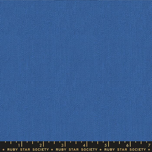 Warp and Weft Honey by Ruby Star Society - Workshop Twill in Blue Ribbon (sold in 25cm  (10") increments)
