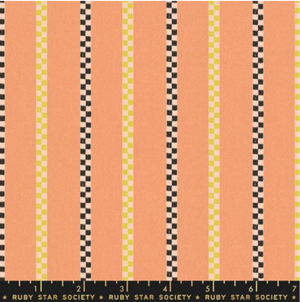 Warp and Weft Honey by Ruby Star Society - Matinee Woven Stripe Dahlia (sold in 25cm  (10") increments)