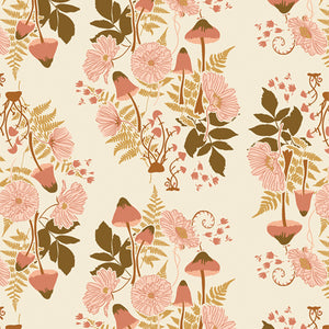 Wild Forgotten by Bonnie Christine for Art Gallery Fabrics- Fern & Fungus Almond (sold in 25cm  (10") increments)
