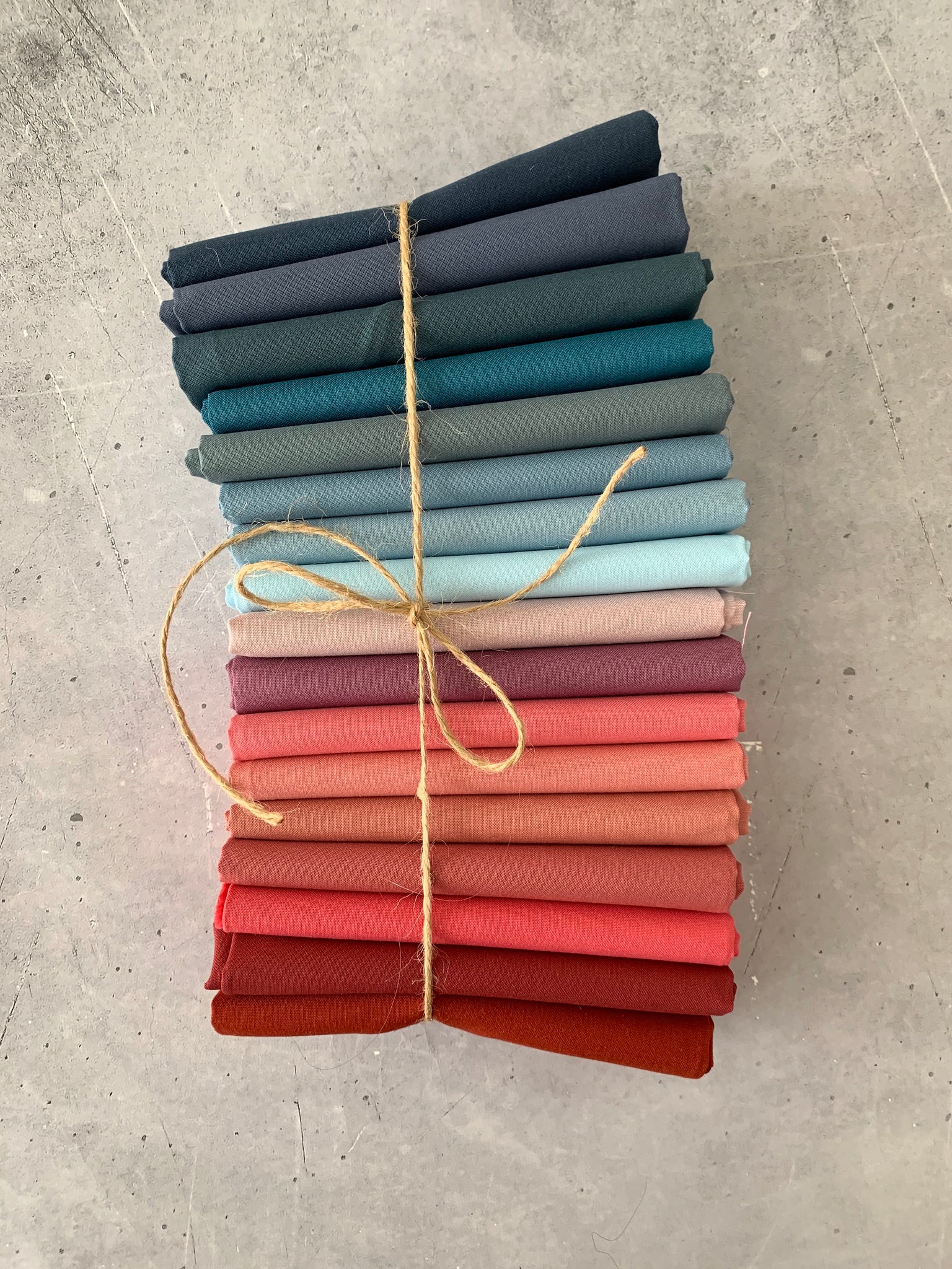 Curated Fat Quarter Bundle- 'Imperial Navy' 17 Fat Quarters (Kona, Moda Bella and Devonstone solids)